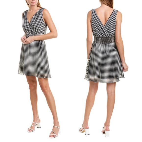 Bailey 44 Danish Gingham Chiffon Mini Dress - Picture 1 of 9
